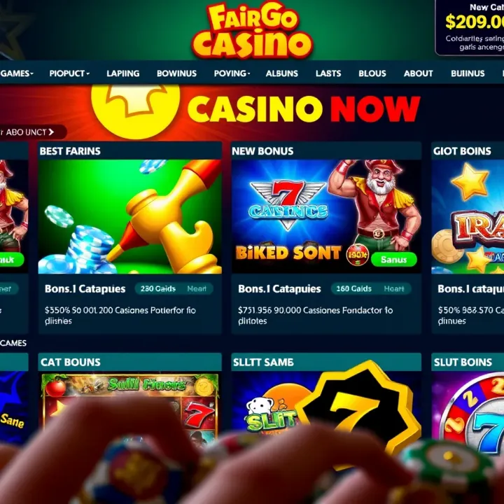 Colorful online casino interface showing slot games and bonus offers for Australian players