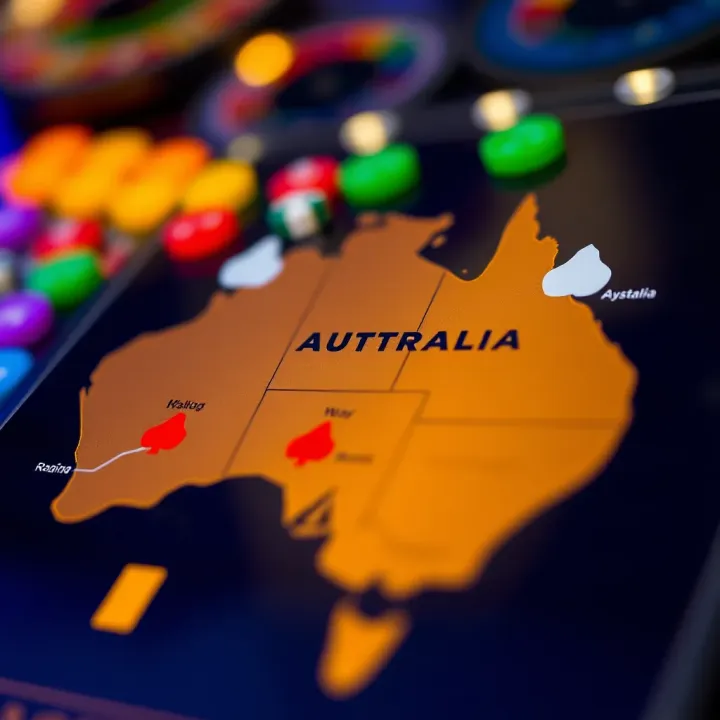 Online Gambling Laws and Casino Legality in Australia Map of Australia highlighting online gambling regulations and casino legality