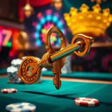 Illustration of unlocking special casino rewards with a key