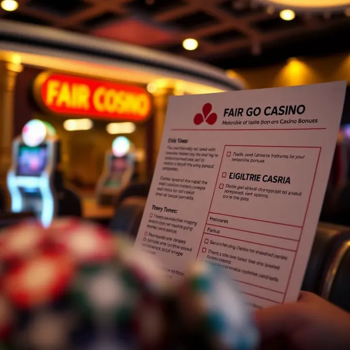 Graphic showing a checklist highlighting eligibility criteria and tips for maximizing casino bonus benefits