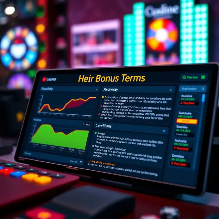 Understanding Bonus Terms for Australian Players at Fair Go Casino Illustration of a digital dashboard highlighting bonus terms and conditions for Australian players