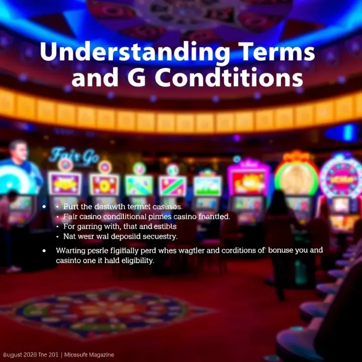 Visual representation of terms and conditions for online casino bonuses including wagering requirements and eligibility