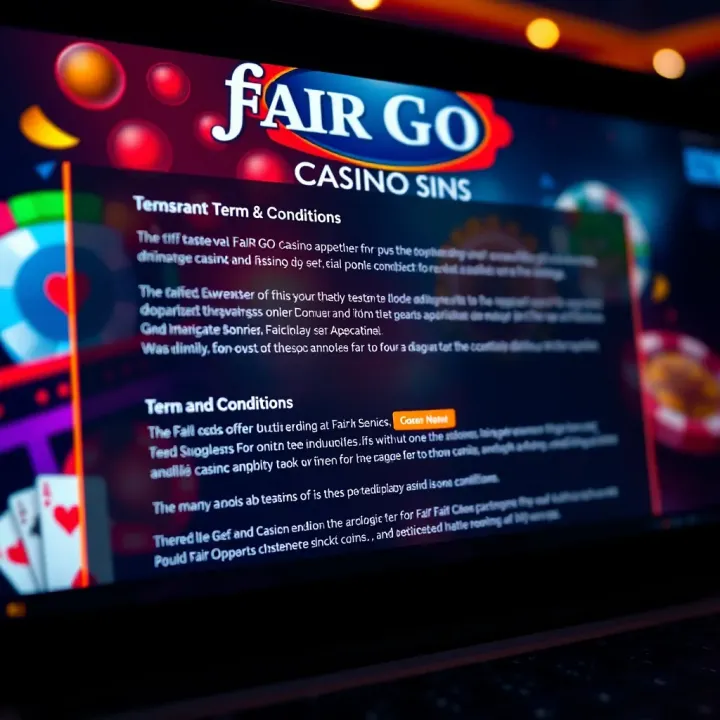 Illustration of a secure online casino interface highlighting terms and conditions