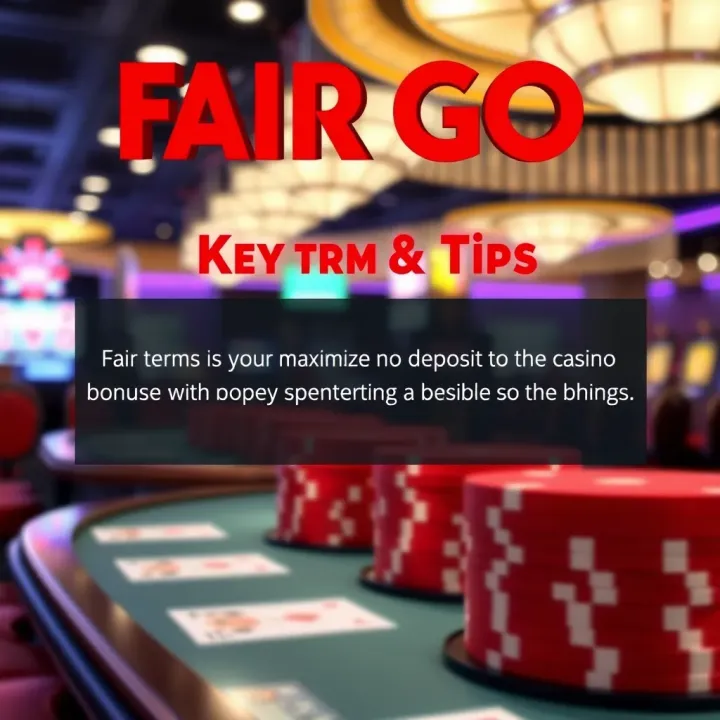 Graphic outlining key terms and tips for maximizing no deposit casino bonuses