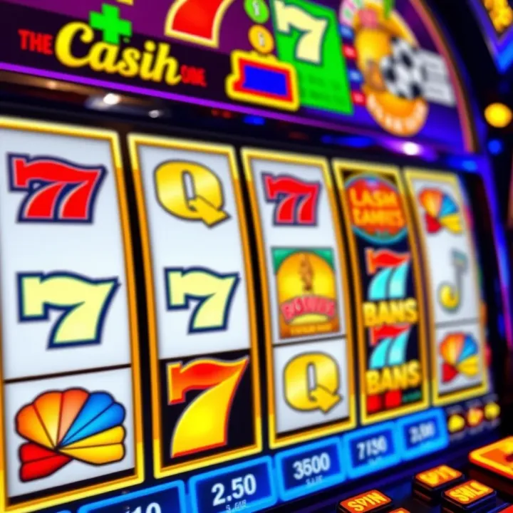 Colorful slot machine reels featuring Cash Bandits 2 symbols and bonus icons