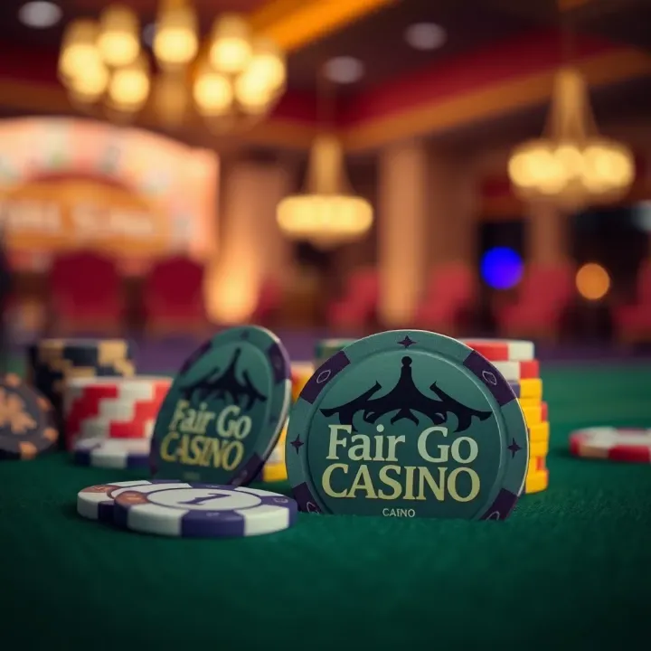 Illustration of a casino chip and a coupon symbolizing deposit bonuses at Fair Go Casino