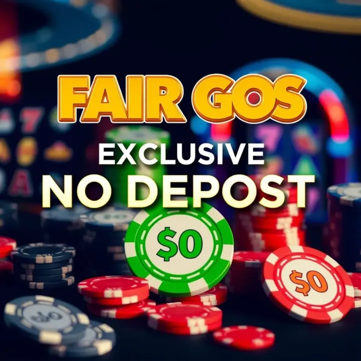 Graphic showing various casino chips and slot machine symbols representing no deposit bonuses