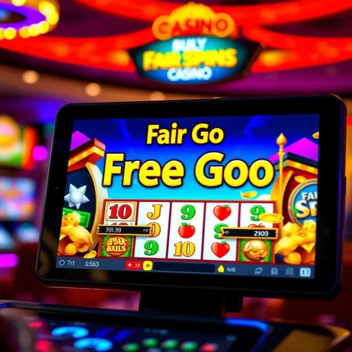 Screen showing Fair Go Casino free spins promotion on a digital device