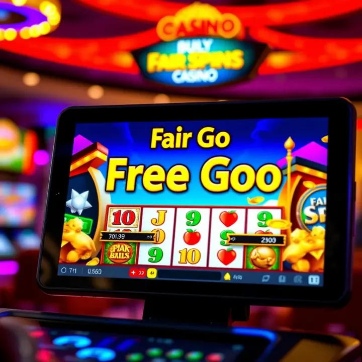 Screen showing Fair Go Casino free spins promotion on a digital device