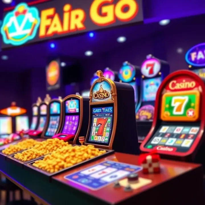 Fair Go Casino Game Selection Variety Display of various casino games available at Fair Go Casino including slots and table games