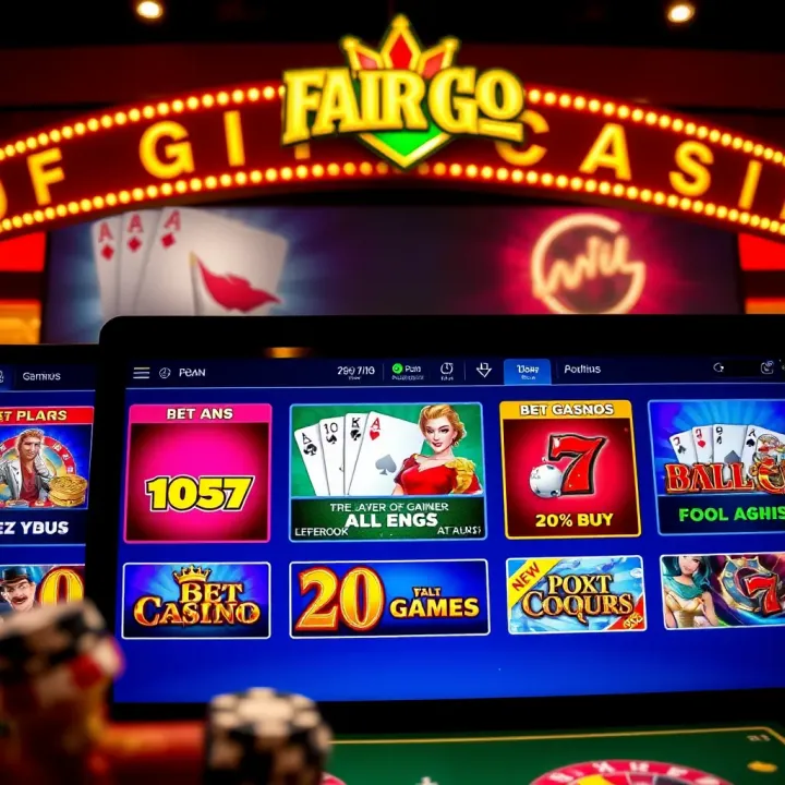 Exciting online casino game interface showcasing poker and slot options on a vibrant digital platform