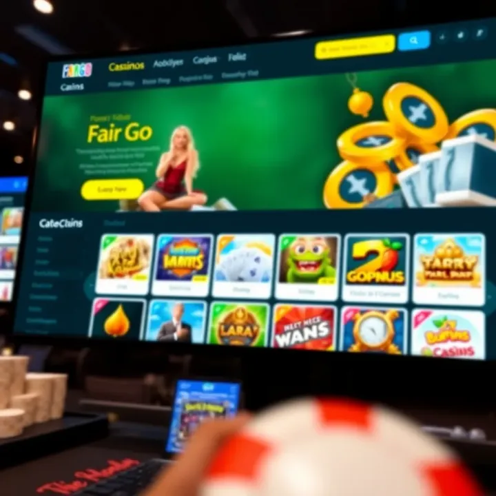 Fair Go Casino homepage showcasing user-friendly navigation and game categories