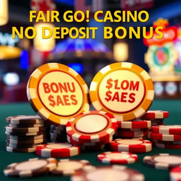 Illustration of bonus tokens and casino chips representing no cash deposit bonus benefits