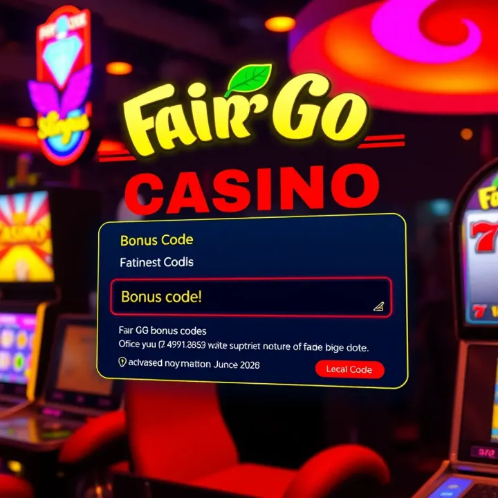 Interface displaying Fair Go Casino bonus code input and activation options