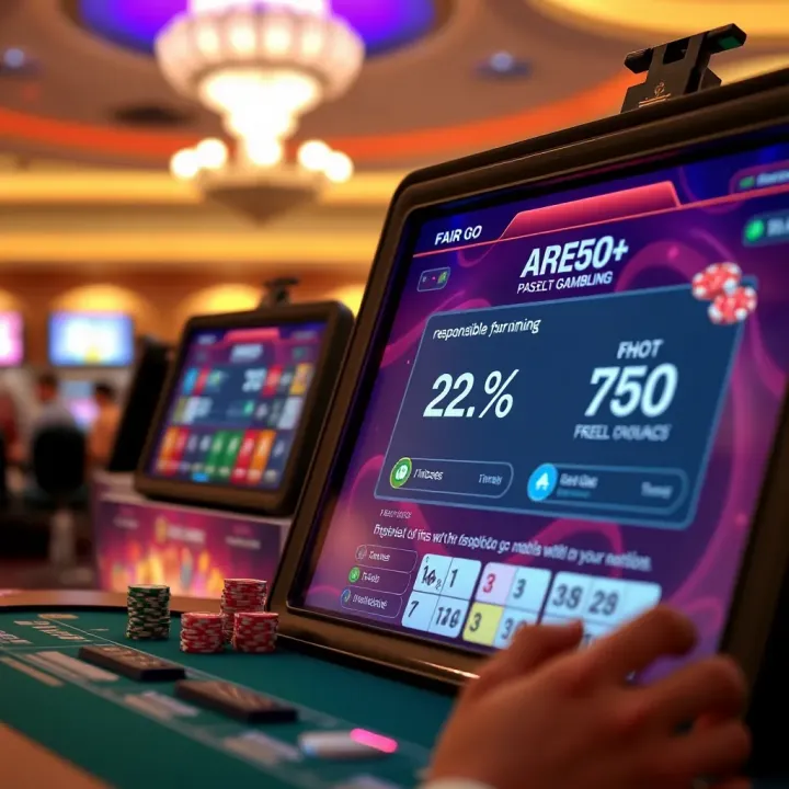 Responsible Gambling Features at Fair Go Casino Graphic depicting responsible gambling with digital tools like timers and betting limits on a casino interface