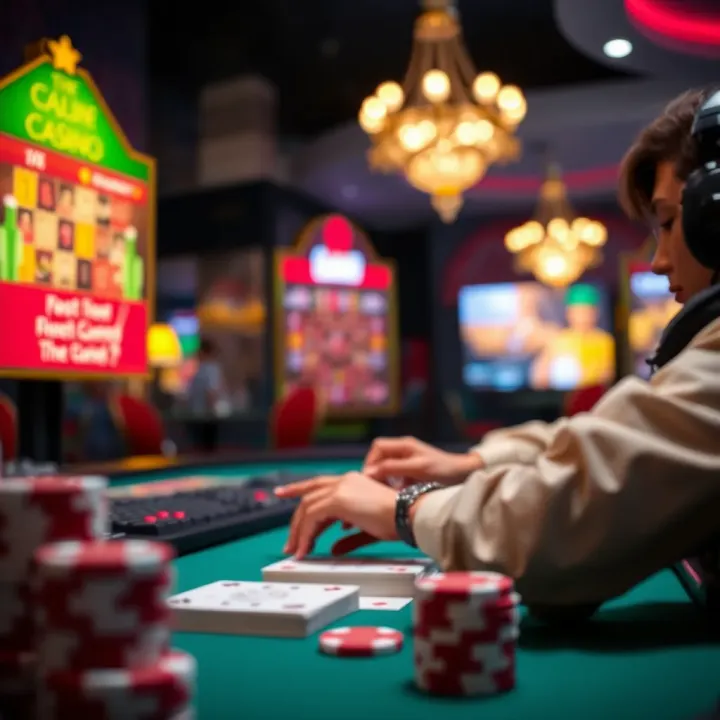 Illustration of responsible online gaming and smart strategies for casino players