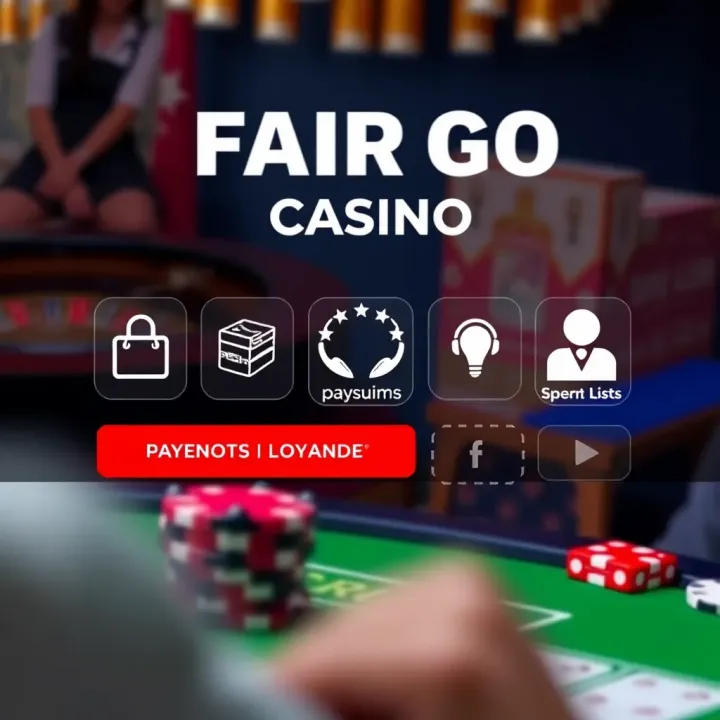 Fair Go Casino Security and Support Features Secure online payment methods shown alongside casino bonuses and customer support icons