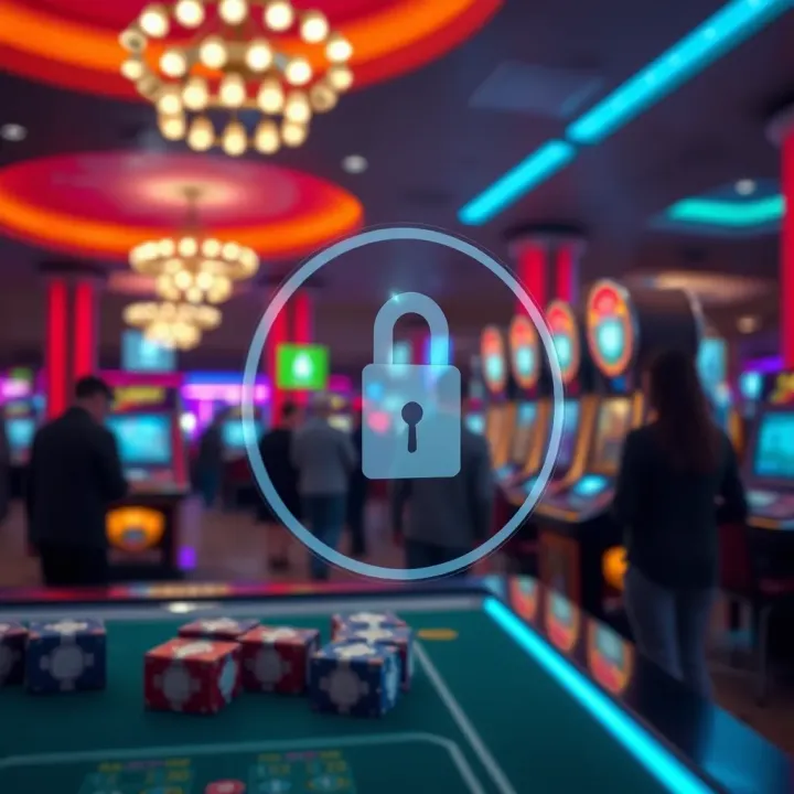 Secure online transaction symbolizing encryption and player protection measures
