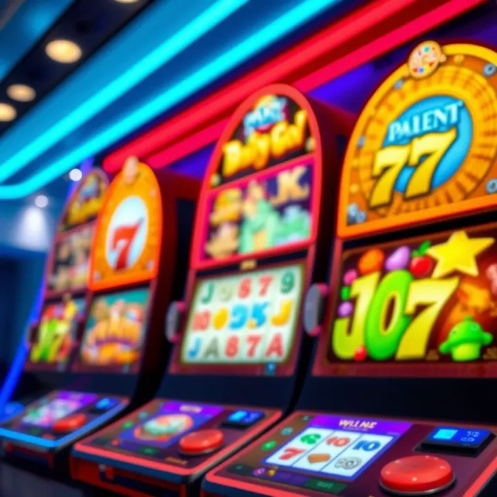 Selection of colorful slot machine reels showcasing various casino game themes