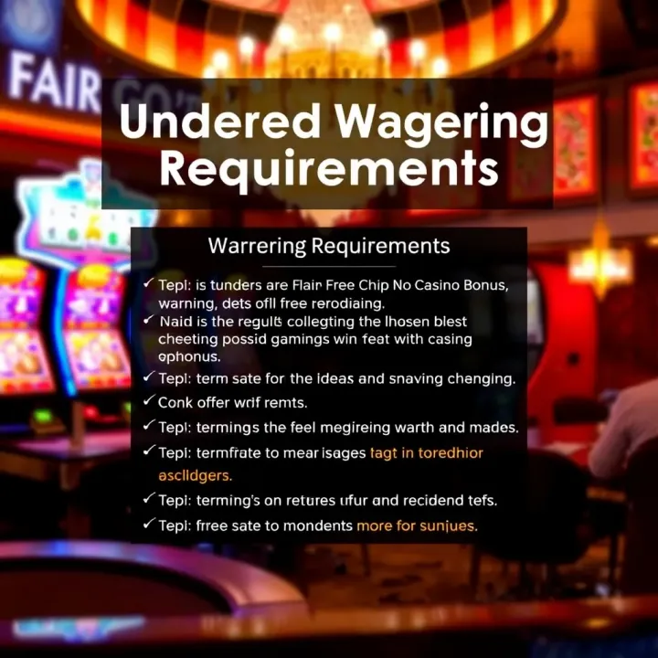 Understanding Wagering Requirements at Fair Go Casino Graphic depicting wagering requirements and terms for a casino bonus offer