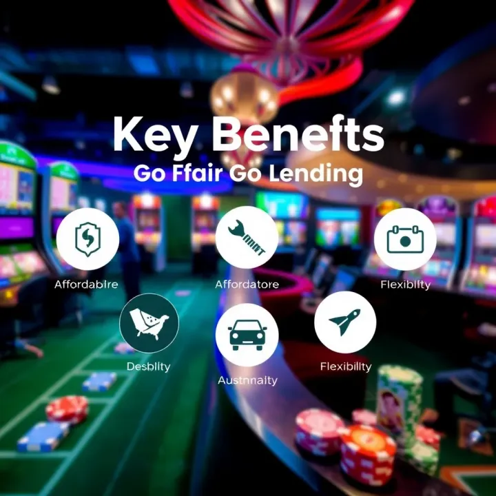 Graphic displaying key benefits of accessible lending such as affordability and flexibility in a clean design