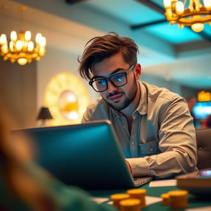 Customer reviewing financial options on a laptop