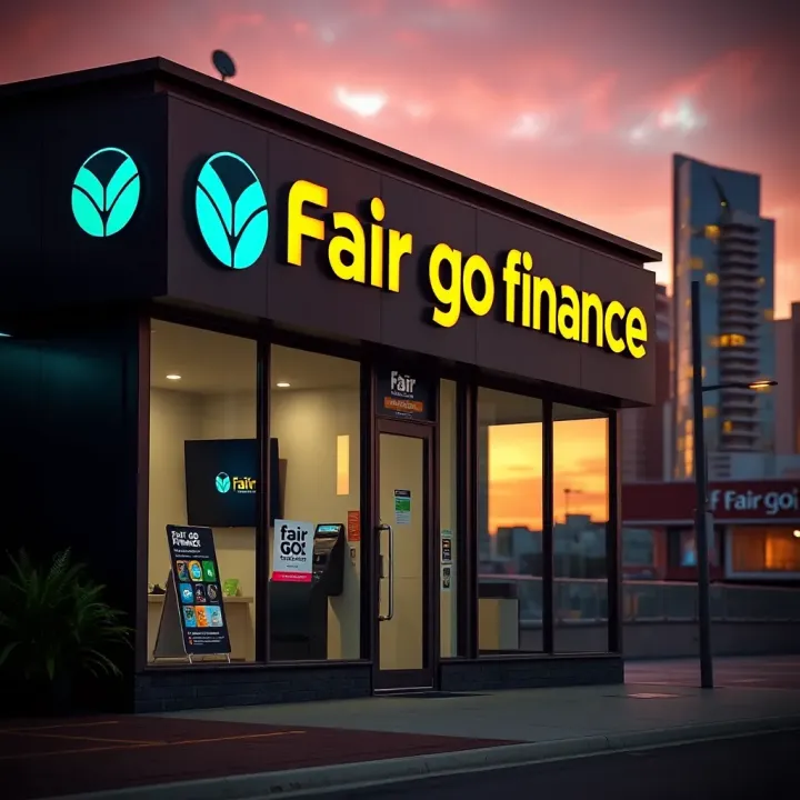 Fair Go Finance office exterior with Perth city skyline in the background