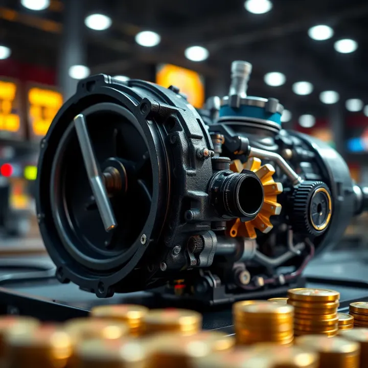 Detailed view of a Ford vehicle transmission system showcasing mechanical components