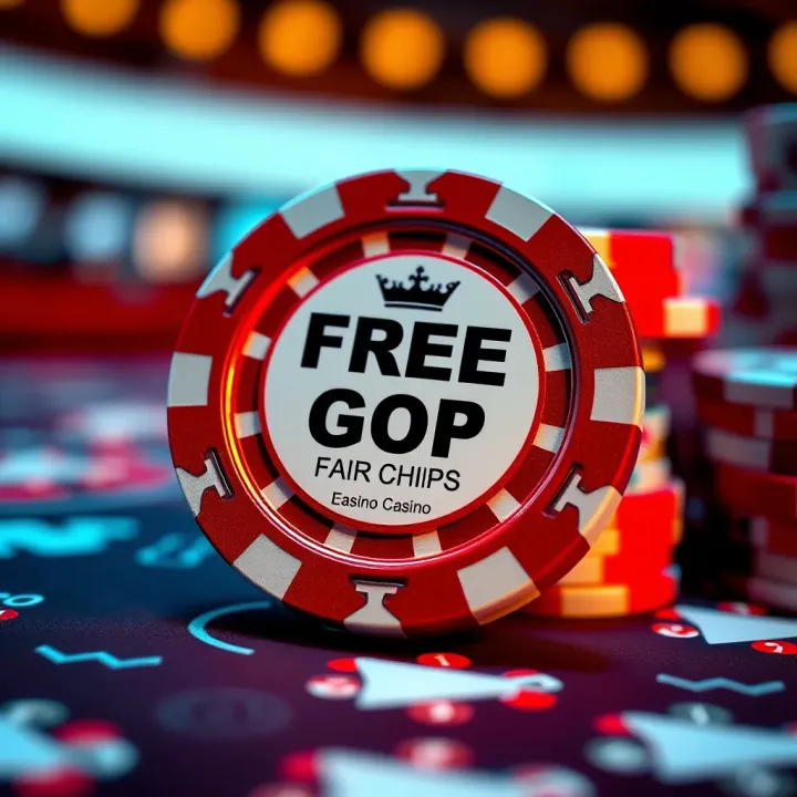 Illustration of a casino chip highlighting a special free chip offer