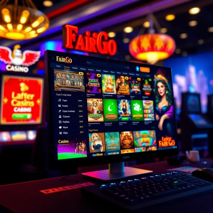 Fair Go Online Casino homepage showcasing a variety of casino games on screen