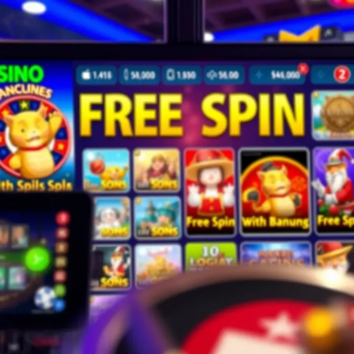 Digital interface displaying casino bonuses and promotional offers