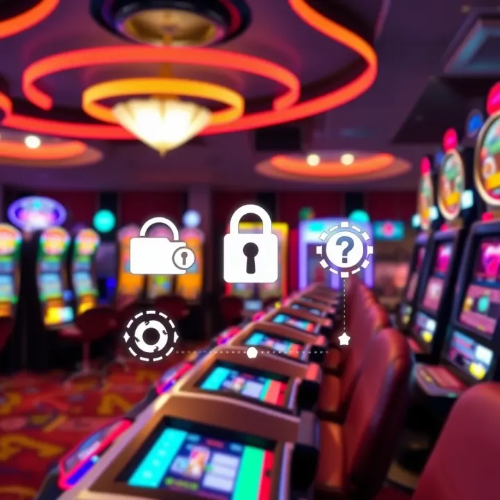 Safe and secure online gambling environment with digital security icons
