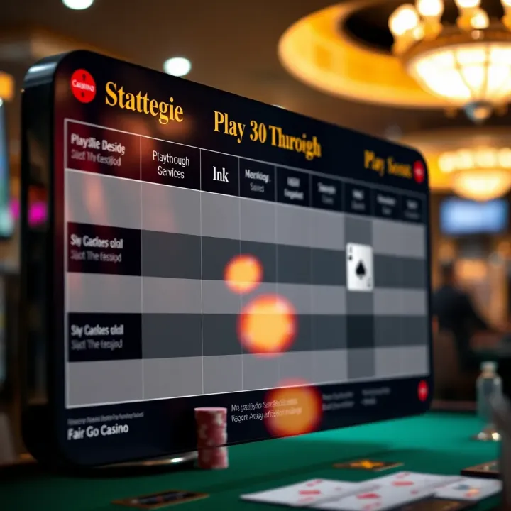 Chart showing strategies to efficiently meet playthrough conditions for online casino bonuses