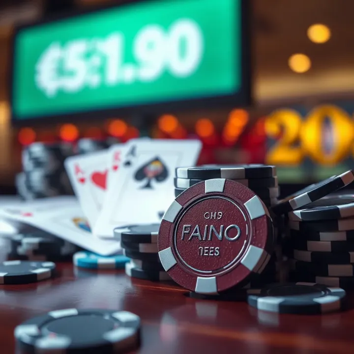 Casino chips and promotional offers symbolizing bonus benefits