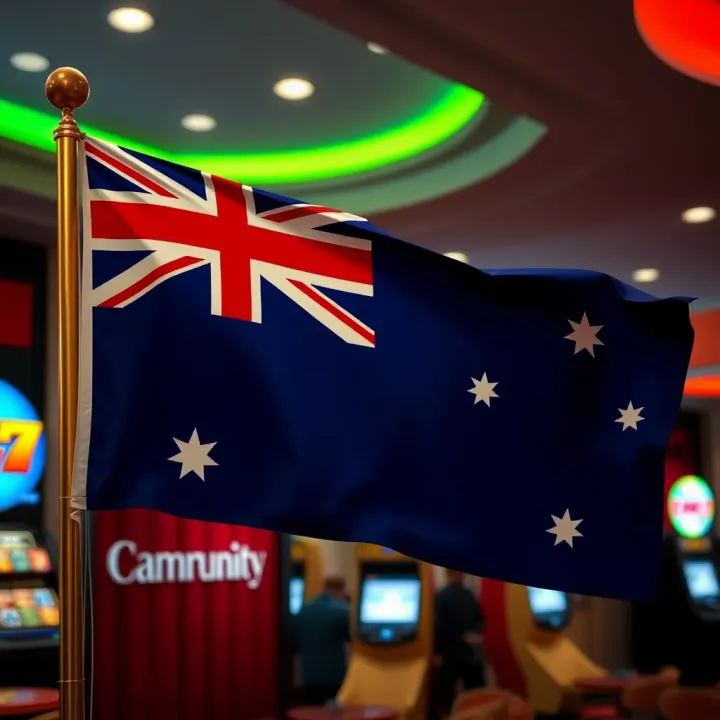 Australian flag with diverse community symbols representing fairness and equal opportunity