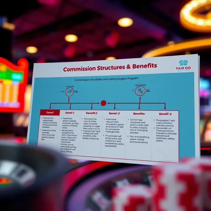 Commission Structures and Benefits for Fair Go Casino Affiliates Diagram outlining commission structures and partnership benefits for casino affiliates