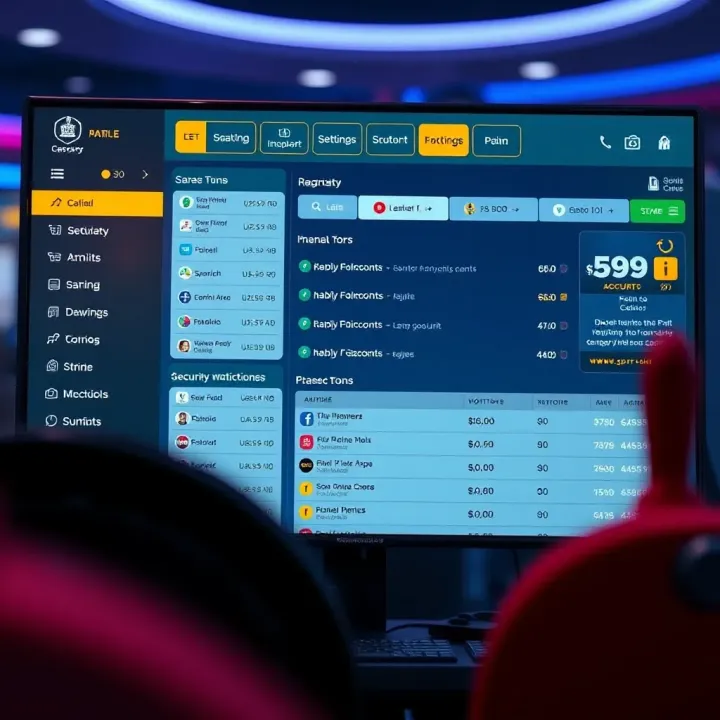 Dashboard view of a digital casino account highlighting security settings and user notifications