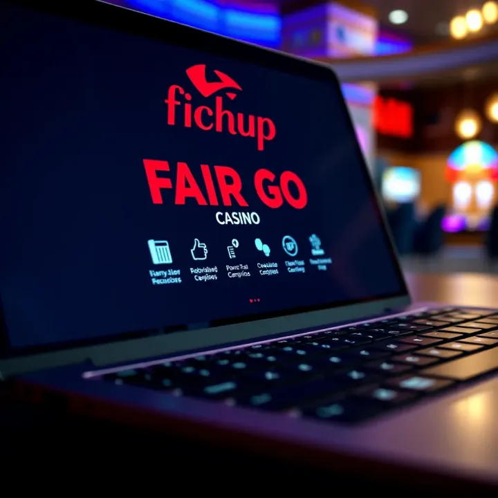 Close-up of a laptop displaying Fair Go Casino website error with troubleshooting icons