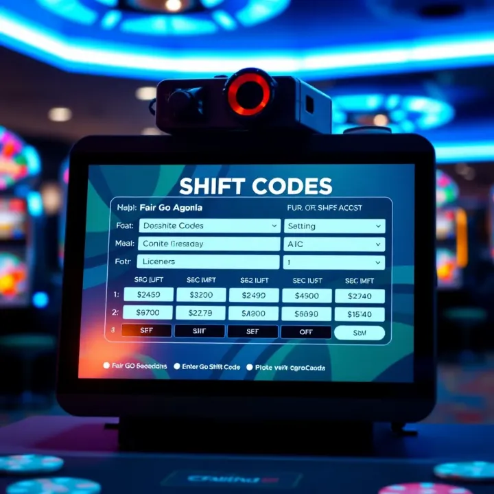Illustration showing how to access and enter shift codes on Fair Go Casino platform