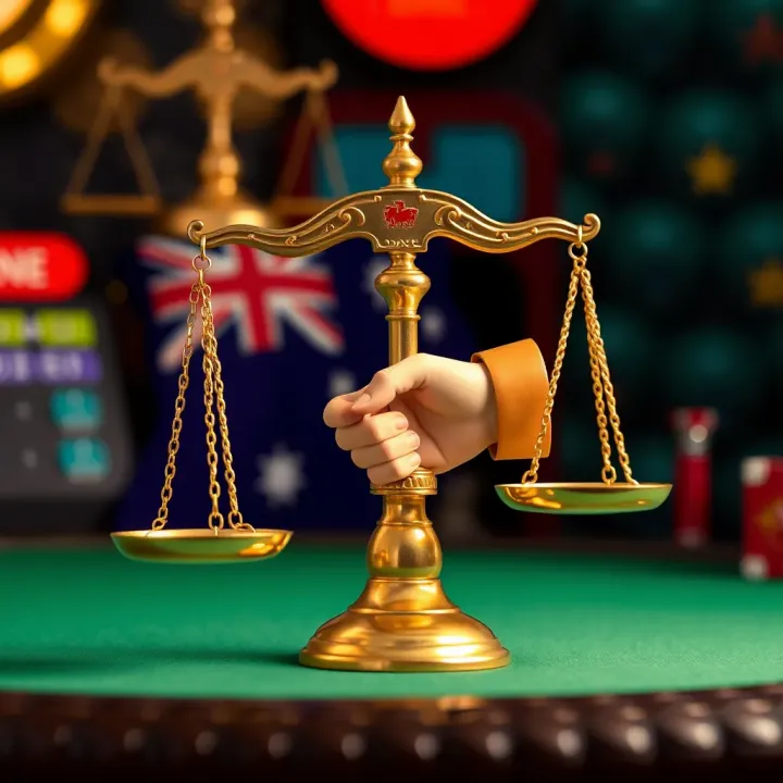 Illustration showing symbols of fairness and equality such as balanced scales and handshake representing the concept of 'a fair go' in Australia