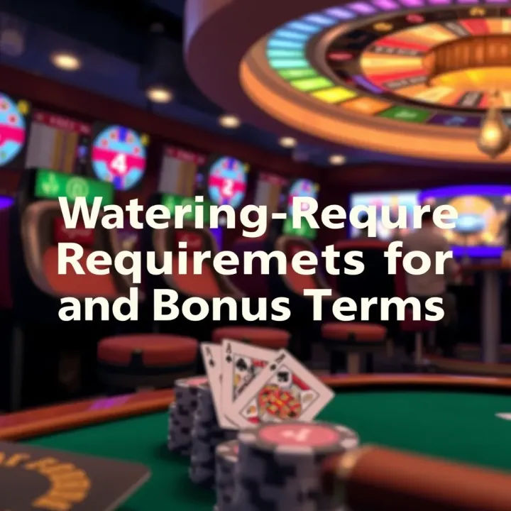 Graphic depicting wagering requirements and bonus terms for casino promotions